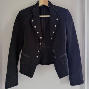 White House Black Market Black Military-Style Women's Jacket